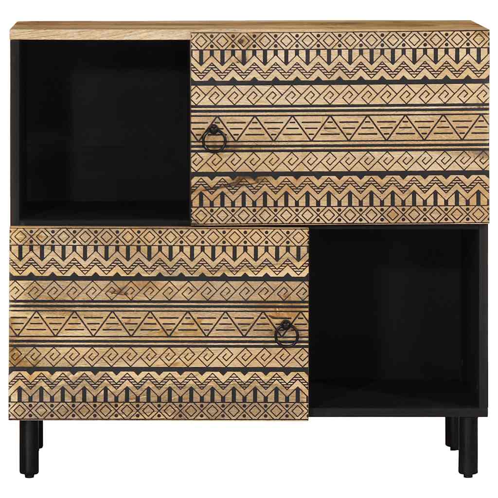 Sideboard 80X33.5X75 Cm Solid Rough Wood Mango