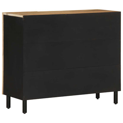 Sideboard 90X33.5X75 Cm Solid Rough Wood Mango