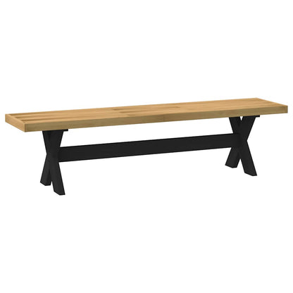 Dining Bench Noain X-Shaped Legs 180X40X45 Cm Solid Wood Pine