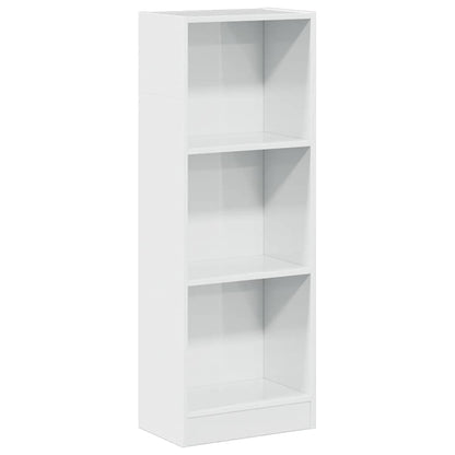 Bookcase High Gloss White 40X24X109 Cm Engineered Wood