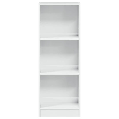 Bookcase High Gloss White 40X24X109 Cm Engineered Wood