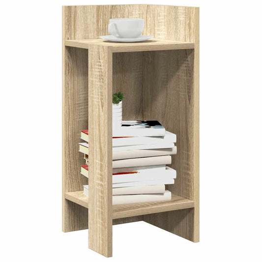 Side Table With Shelf Sonoma Oak 25.5X27X60 Cm