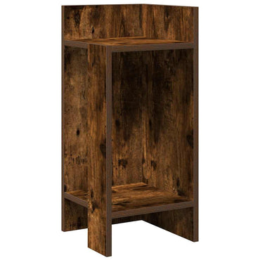 Side Table With Shelf Smoked Oak 25.5X27X60 Cm