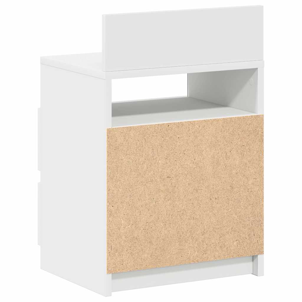 Bedside Cabinet With 2 Drawers White 40X33X60 Cm