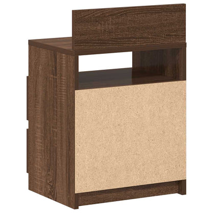 Bedside Cabinets 2 Pcs With 2 Drawers Brown Oak 40X33X60 Cm