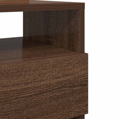 Bedside Cabinets 2 Pcs With 2 Drawers Brown Oak 40X33X60 Cm