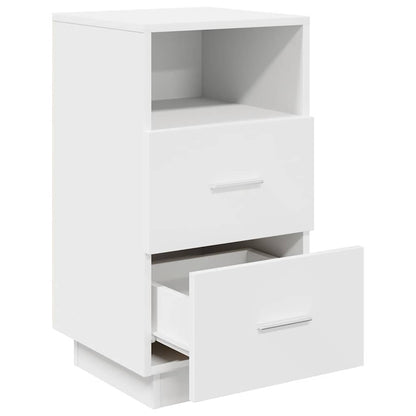 Bedside Cabinets 2 Pcs With 2 Drawers White 36X36X68 Cm