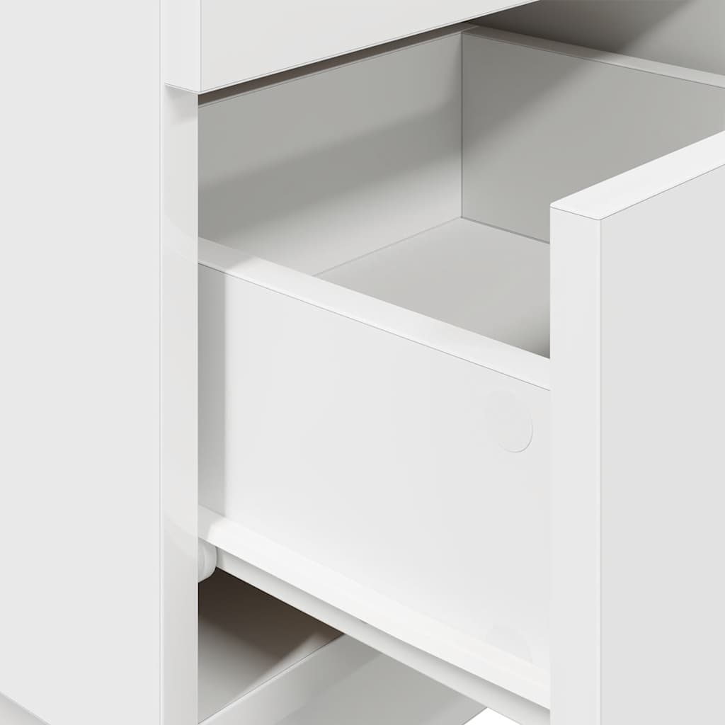 Bedside Cabinets 2 Pcs With 2 Drawers White 36X36X68 Cm