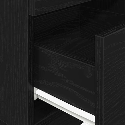 Bedside Cabinets 2 Pcs With 2 Drawers Black 36X36X68 Cm