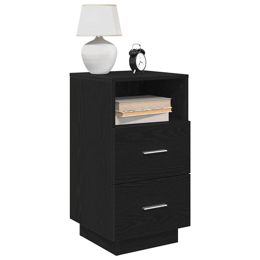 Bedside Cabinets 2 Pcs With 2 Drawers Black 36X36X68 Cm