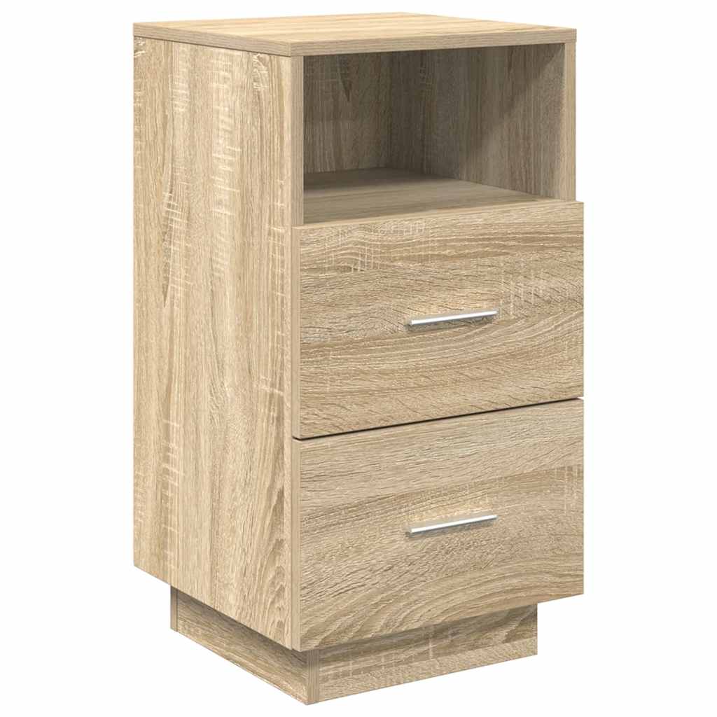 Bedside Cabinet With 2 Drawers Sonoma Oak 36X36X68 Cm