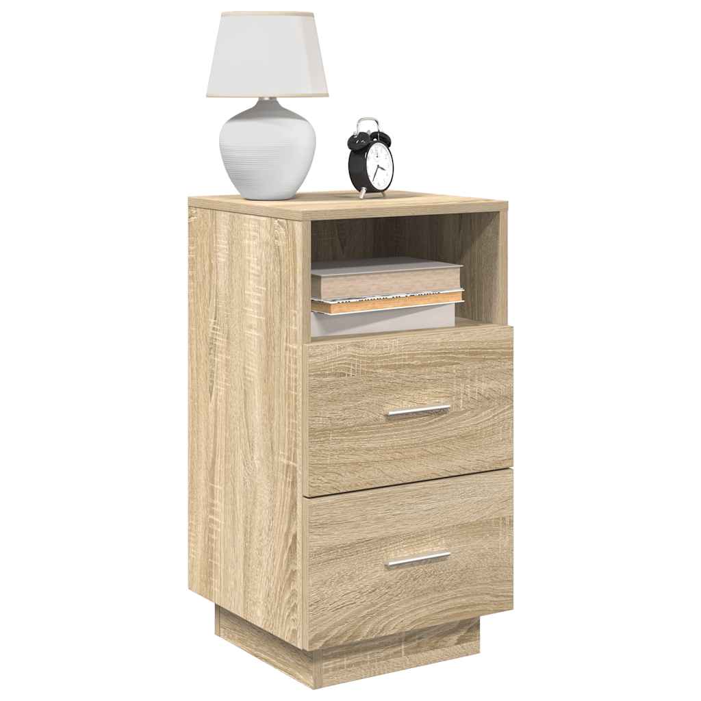 Bedside Cabinet With 2 Drawers Sonoma Oak 36X36X68 Cm