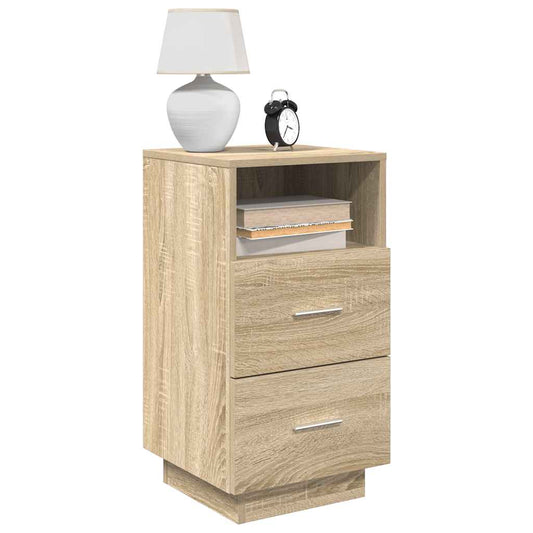 Bedside Cabinet With 2 Drawers Sonoma Oak 36X36X68 Cm