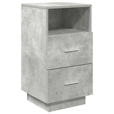 Bedside Cabinet With 2 Drawers Concrete Grey 36X36X68 Cm