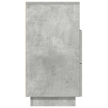 Bedside Cabinet With 2 Drawers Concrete Grey 36X36X68 Cm