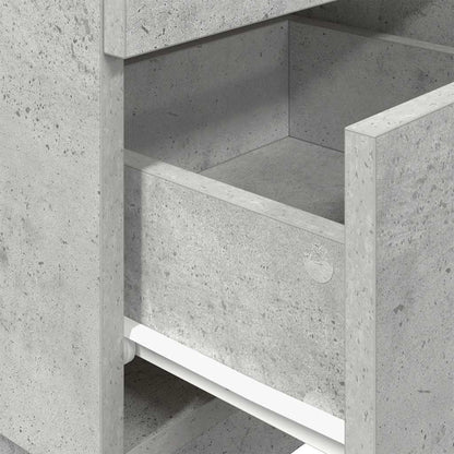 Bedside Cabinet With 2 Drawers Concrete Grey 36X36X68 Cm