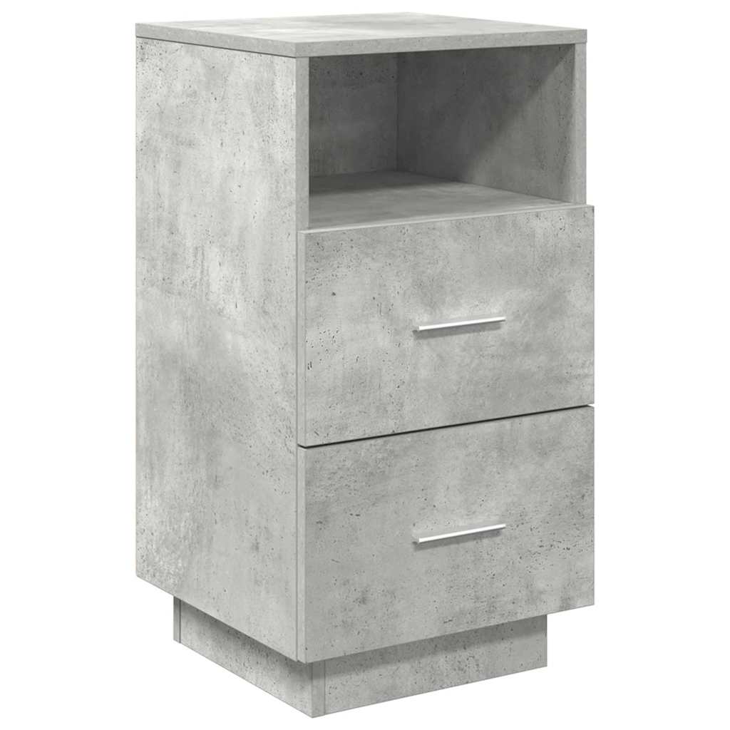 Bedside Cabinets 2 Pcs With 2 Drawers Concrete Grey 36X36X68 Cm