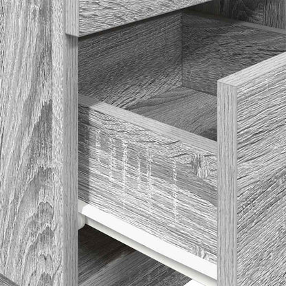 Bedside Cabinet With 2 Drawers Grey Sonoma 36X36X68 Cm