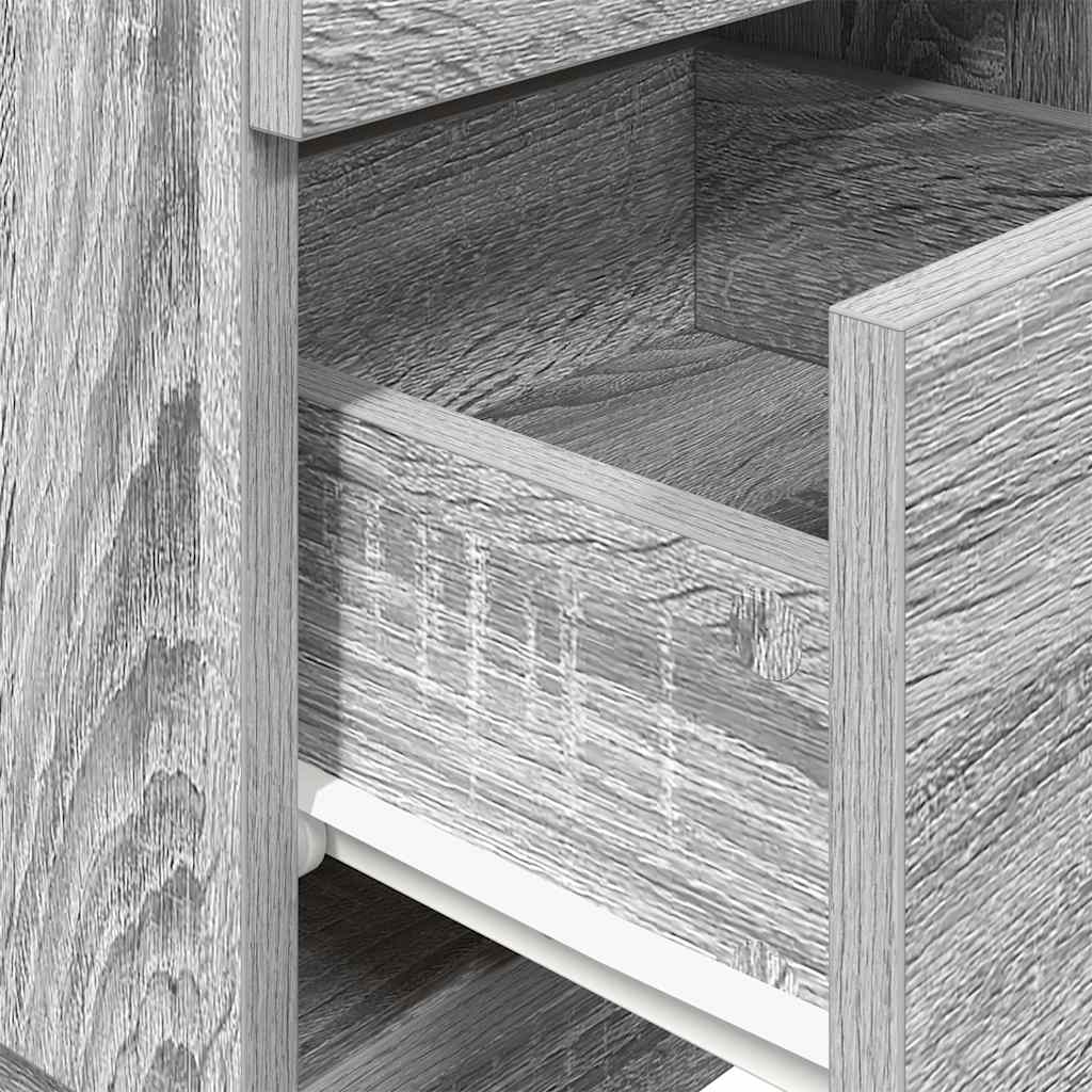 Bedside Cabinets 2 Pcs With 2 Drawers Grey Sonoma 36X36X68 Cm