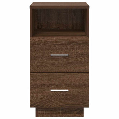 Bedside Cabinet With 2 Drawers Brown Oak 36X36X68 Cm