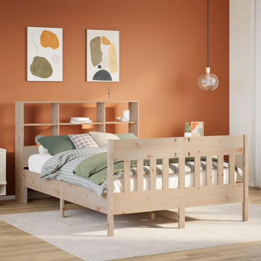 Bed Frame Without Mattress 120X190 Cm Small Double Solid Wood Pine