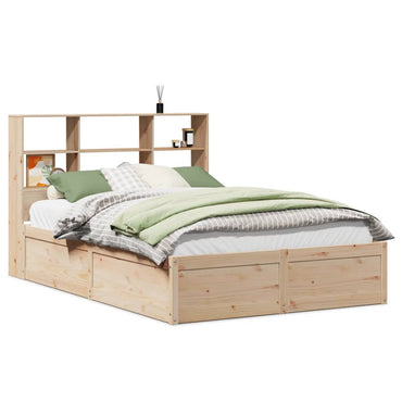 Bed Frame Without Mattress 120X190 Cm Small Double Solid Wood Pine