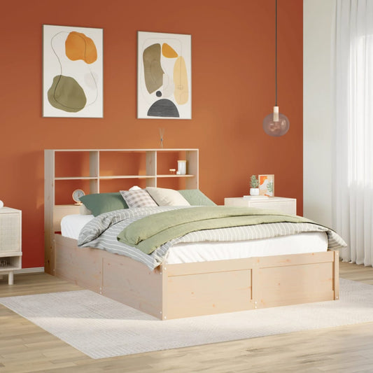 Bed Frame Without Mattress 120X190 Cm Small Double Solid Wood Pine