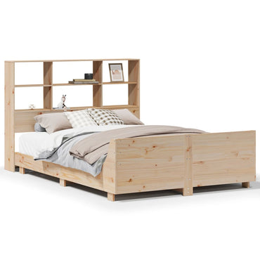 Bed Frame Without Mattress 120X190 Cm Small Double Solid Wood Pine