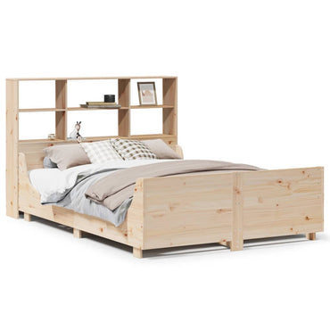 Bookcase Bed Without Mattress 120X190 Cm Small Double Solid Wood