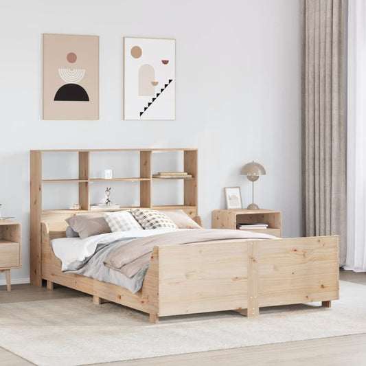 Bookcase Bed Without Mattress 120X190 Cm Small Double Solid Wood