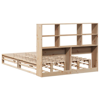 Bookcase Bed Without Mattress 120X190 Cm Small Double Solid Wood