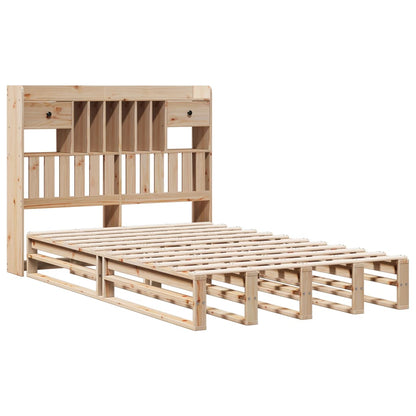 Bookcase Bed Without Mattress 120X190 Cm Small Double Solid Wood Pine