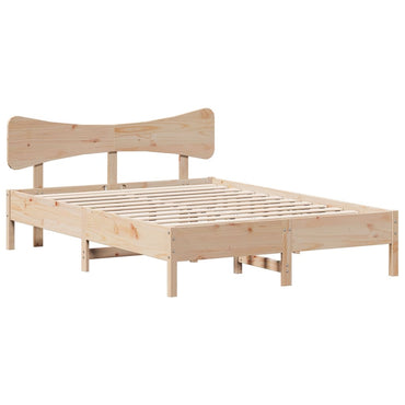 Bed Frame Without Mattress 120X190 Cm Small Double Solid Wood Pine