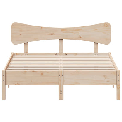 Bed Frame Without Mattress 120X190 Cm Small Double Solid Wood Pine