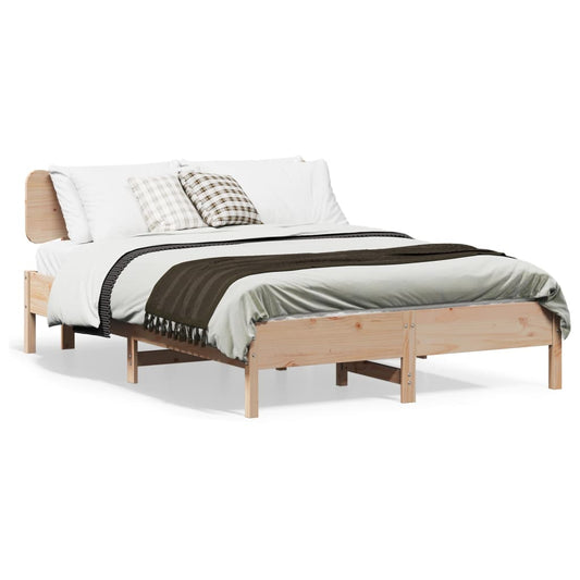 Bed Frame Without Mattress 120X190 Cm Small Double Solid Wood Pine