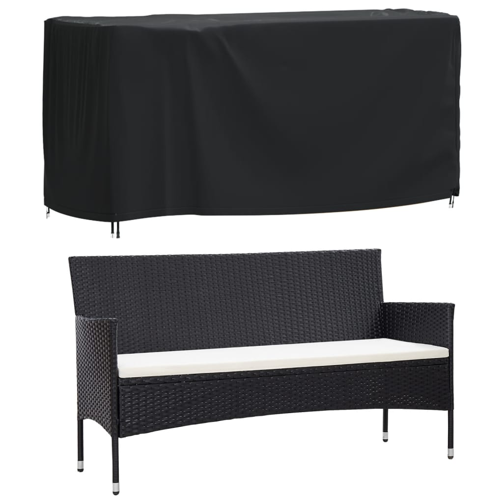 Garden Furniture Covers 2 Pcs Black 180X70X90 Cm Waterproof 420D