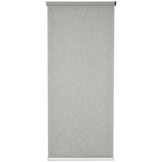 HOMCOM iFi Smart Roller Blinds Work with TUYA App, Window Shade with Rechargeable Battery, Electric Shades Blind Easy Fit Home Office Living Room Bathroom Kitchen, Grey, 80cm x 180cm