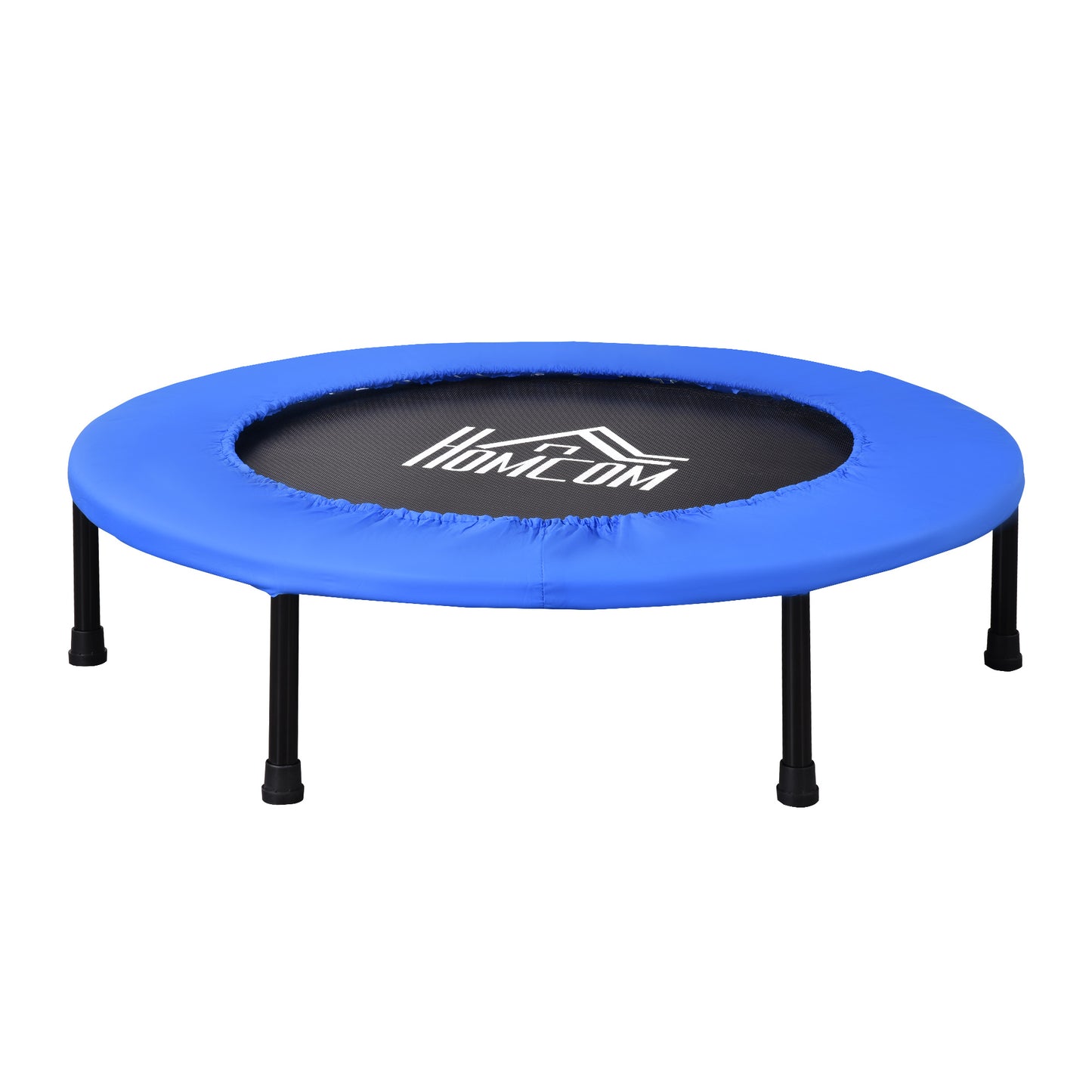 HOMCOM itness Trampoline Aerobic Rebounder for Indoor Outdoor Jumping Training Exercise, 91cm Round Jumper with Sponge Edge, Support Up to 100 KG, Blue