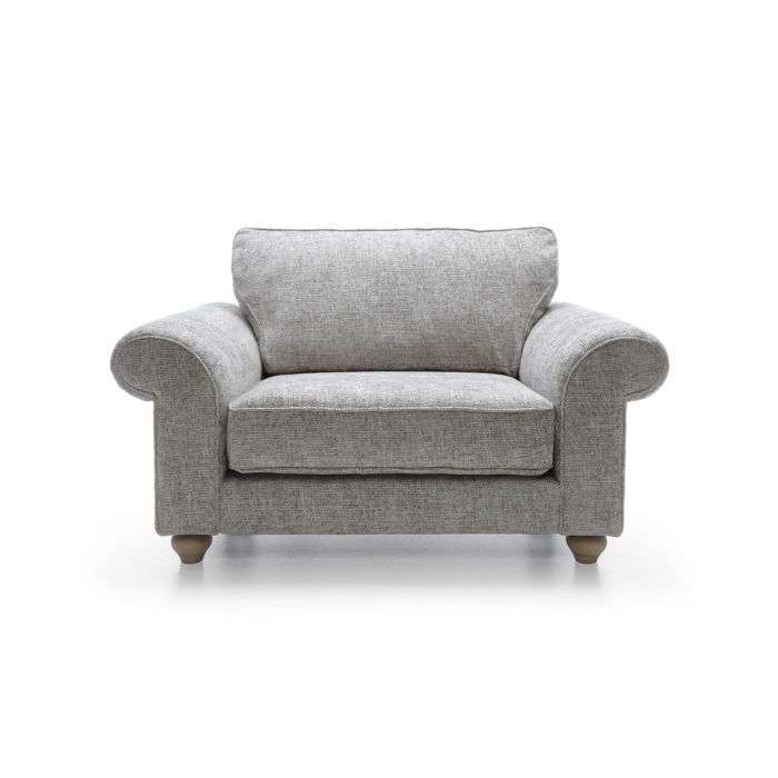 FURCO Ingrid Armchair - Contemporary Ash Grey Fabric Seating