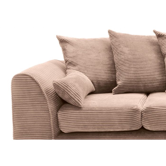 Jill Jumbo Corner Sofa - Brown-Right Facing Fabric