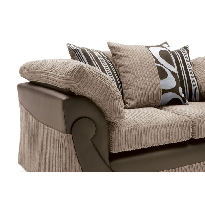 Illuminate 2 Seater Sofa - Brown Fabric