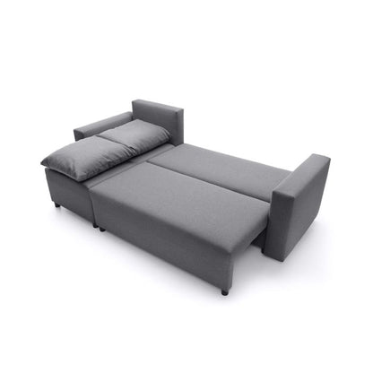 Osllo Corner Sofabed - Dark Grey-Left Facing Fabric