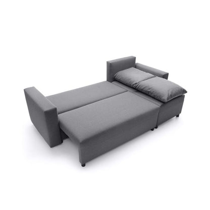 Osllo Corner Sofabed - Dark Grey-Right Facing Fabric