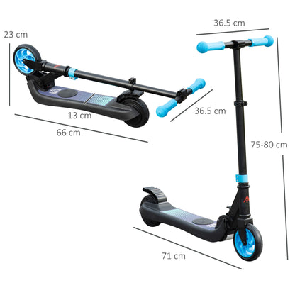 HOMCOM olding Electric Scooter with Brake, for Ages 6+ Years, 8km/h Maximum Speed, Blue