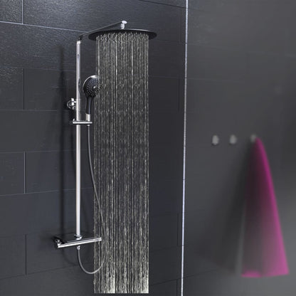 Eisl Overhead Shower Set With Thermostatic Mixer Grande Vita Chrome-Black