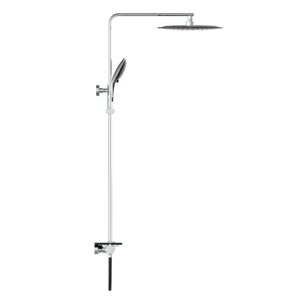 Eisl Overhead Shower Set With Thermostatic Mixer Grande Vita Chrome-Black