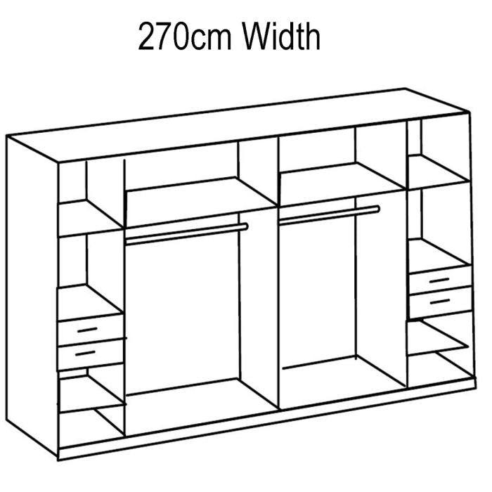 Fenton Oak 6 Doors Wardrobe with 4 Drawers | Robust & Roomy | Furco