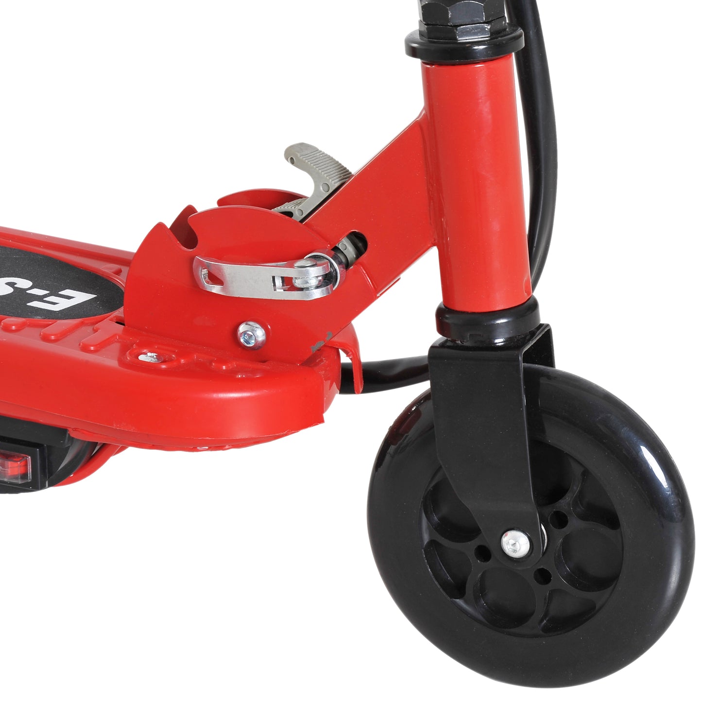 HOMCOM olding Electric Kids Scooter Ride on Age 7-14, Red/Black