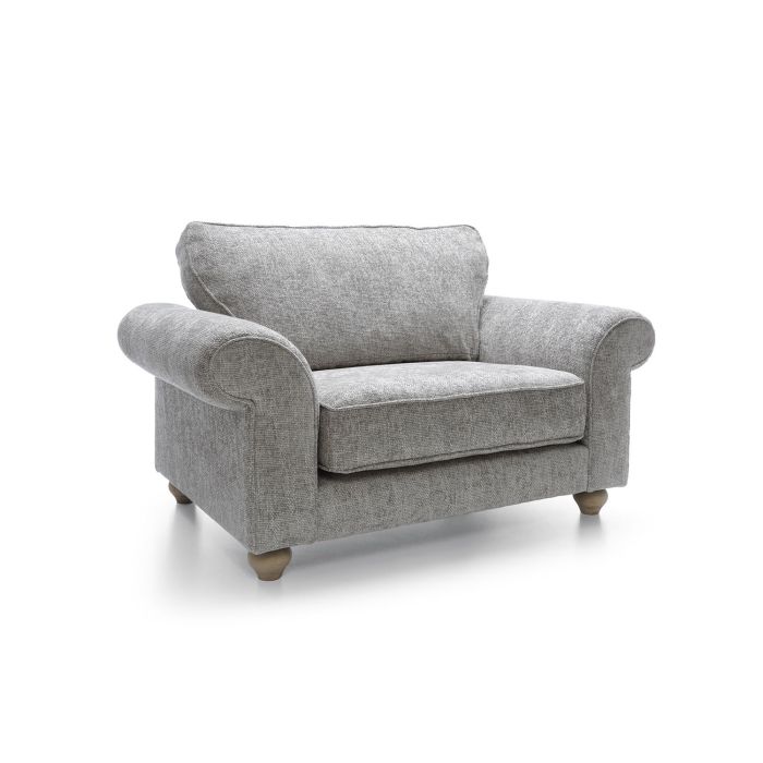 FURCO Ingrid Armchair - Contemporary Ash Grey Fabric Seating