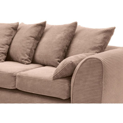 Jill Jumbo Corner Sofa - Brown-Left Facing Fabric